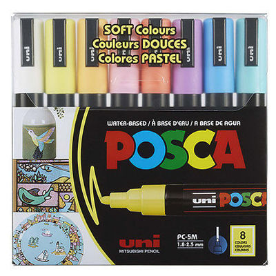 Posca Acrylic Paint Marker Pastel 8pc set - 5M