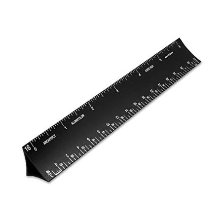 Engineering Scale Triangular - Size: Engineer Scale : 6'' Black Hollow