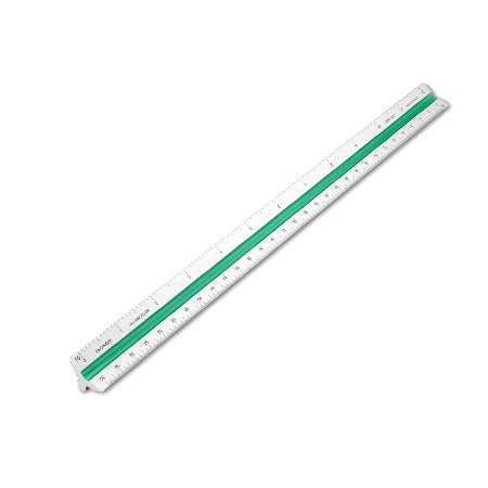 Engineering Scale Triangular - Size: Engineer Scale: 12" Silver Color Coded