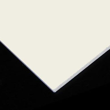 Acrylic Cast Sheets Gloss/Gloss 2447 Milky White - Size: .060''x18''x24''