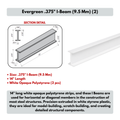 Evergreen I Beam - Size: .375" (9.5 Mm) 2pk