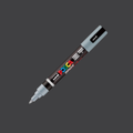POSCA PC-5BR Brush Tip Grey