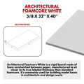 Architectural Foamcore White - Store pickup only / Local school Delivery - Size: 3/8x32''x40'' (JP) Local school delivery /store pickup
