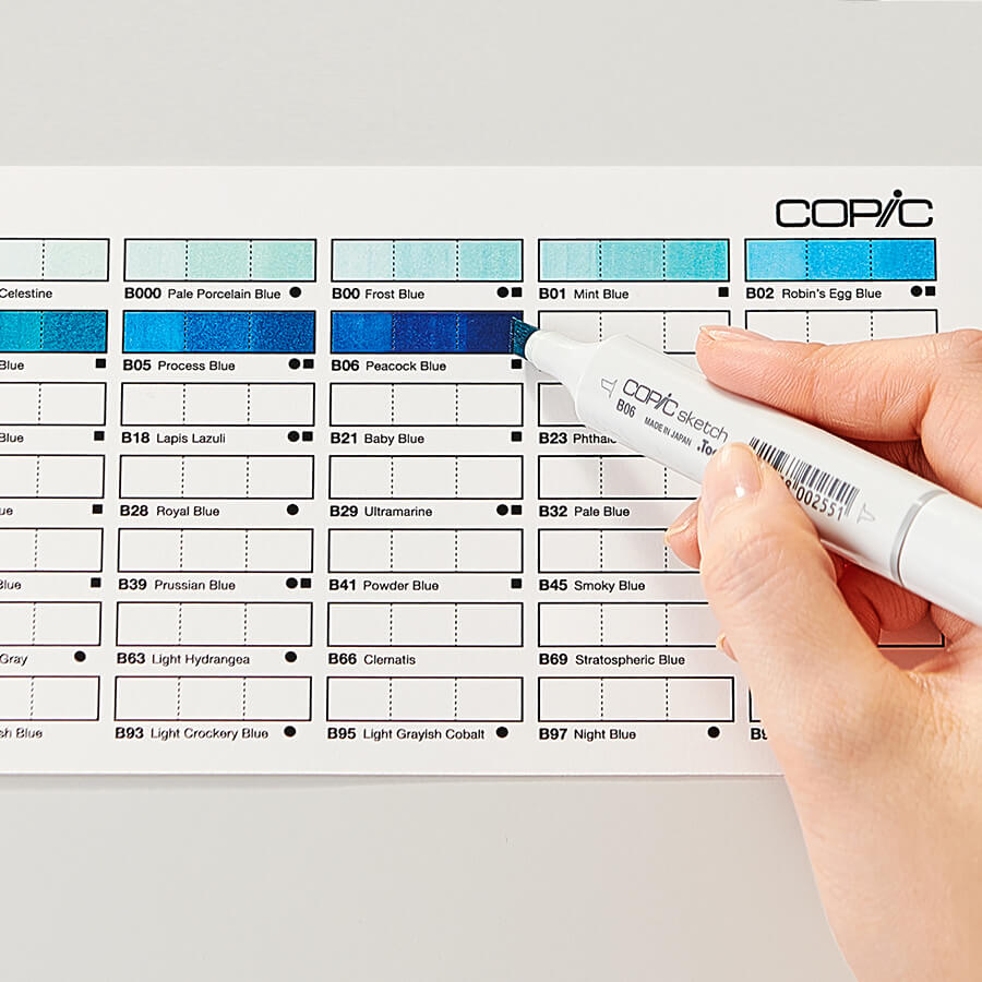 COPIC Color Swatch Cards